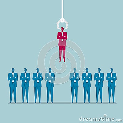 A businessman who stands out. Vector Illustration